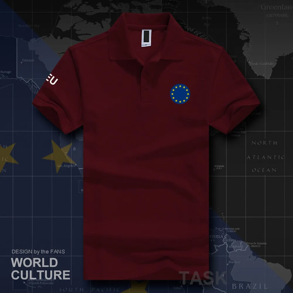 European Union United in Diversity EU EUR  polo shirts men short sleeve brands printed for country 2019 cotton nation team 20