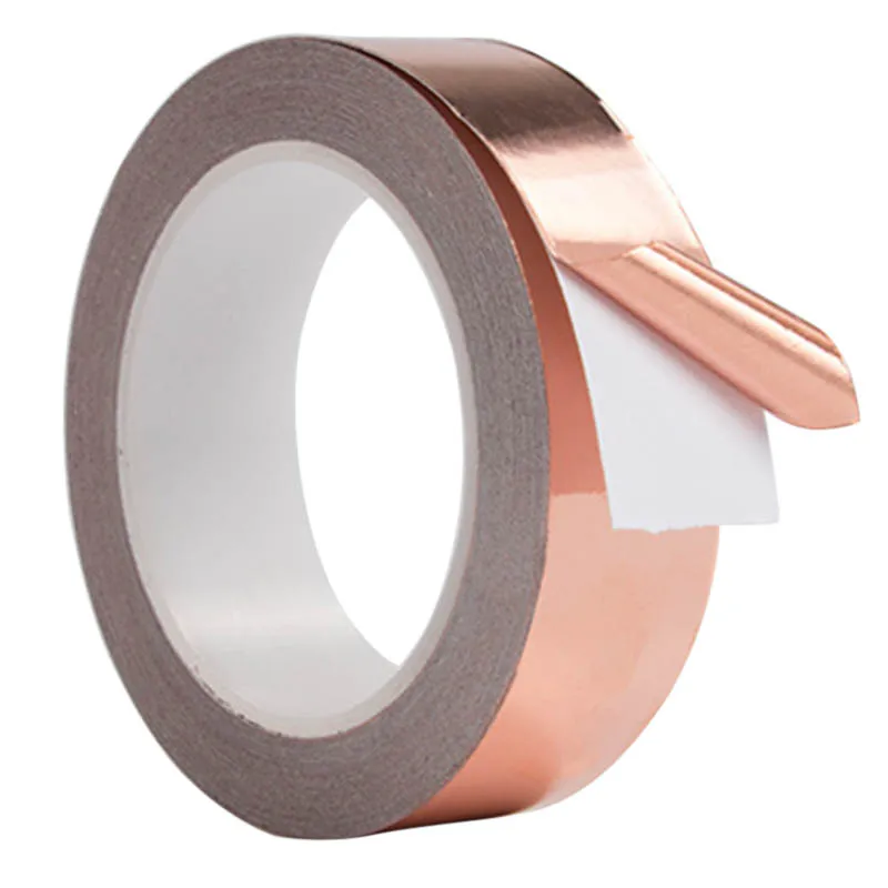 HOT 30mm*4m Conductive Slug Tapes With Single Adhesive Copper Foil Tape EMI Repellent Shield Strip For Guitar NDS66