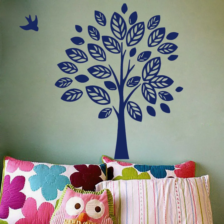 

ZOOYOO Tree Bird Wall Sticker Art Decal Removable Living Room Nursery Bedroom Home Decor Murals Decoration