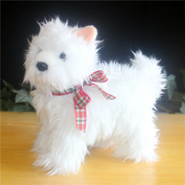 

Dog Toy Simulation West Highland White Terrier doll plush toy small white dog doll