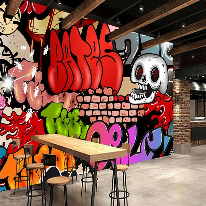 wall murals wall stickers 3 bar KTV tooling graffiti backdrop wall papel de parede wallpaper for walls 3 d