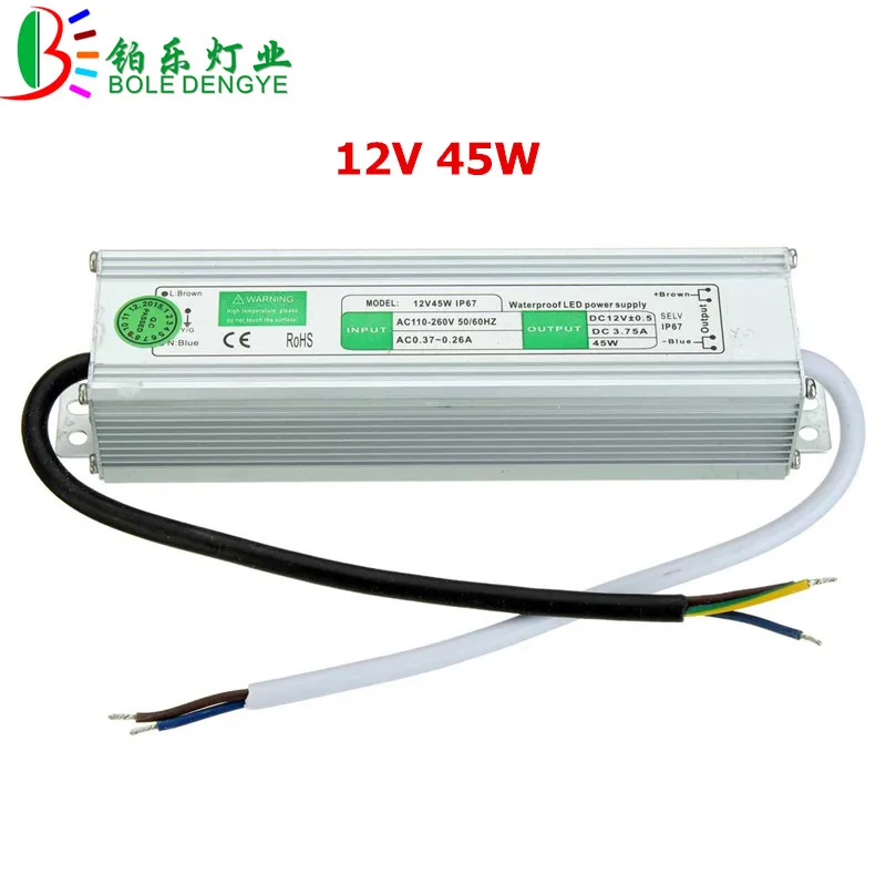 IP67 Impermeabile HA CONDOTTO il Driver 220V AC A DC 12V 24V 10W 20W 30W 50W 60W 100W 120W 150W 200W 300W Trasformatore di Illuminazione Per Esterni