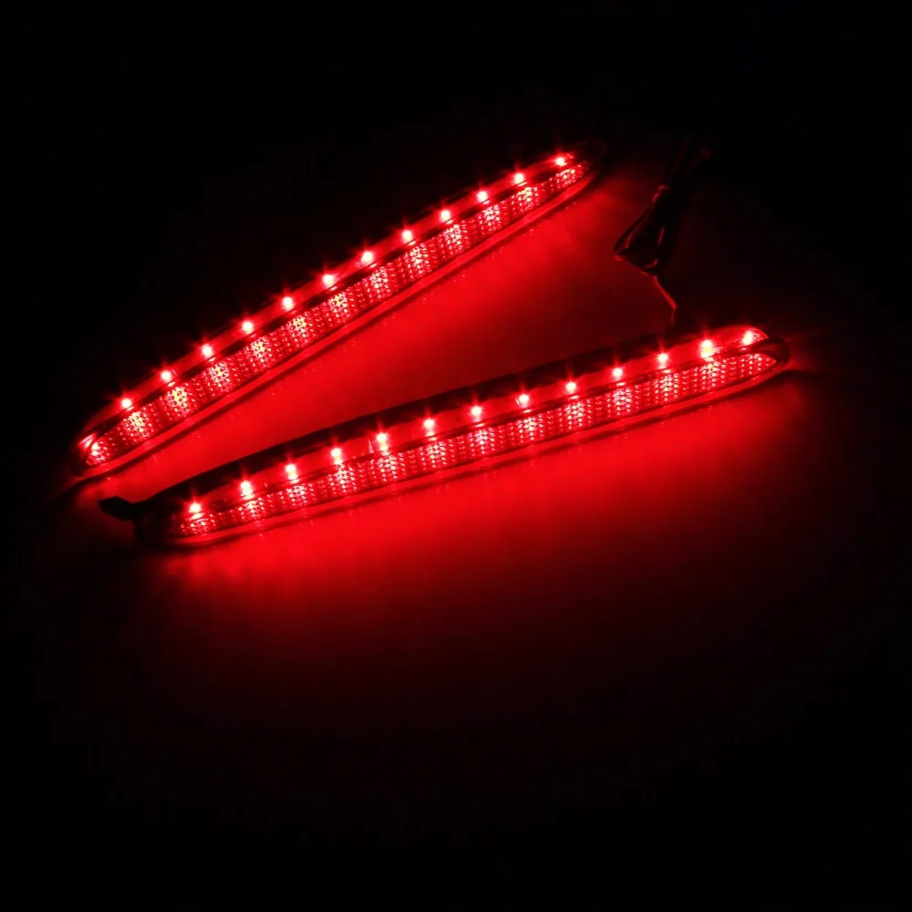 ANGRONG 2x Black Smoked Lens Bumper Reflector LED Stop Brake Light For GG Mazda6 Atenza Mazda 6(CA171)