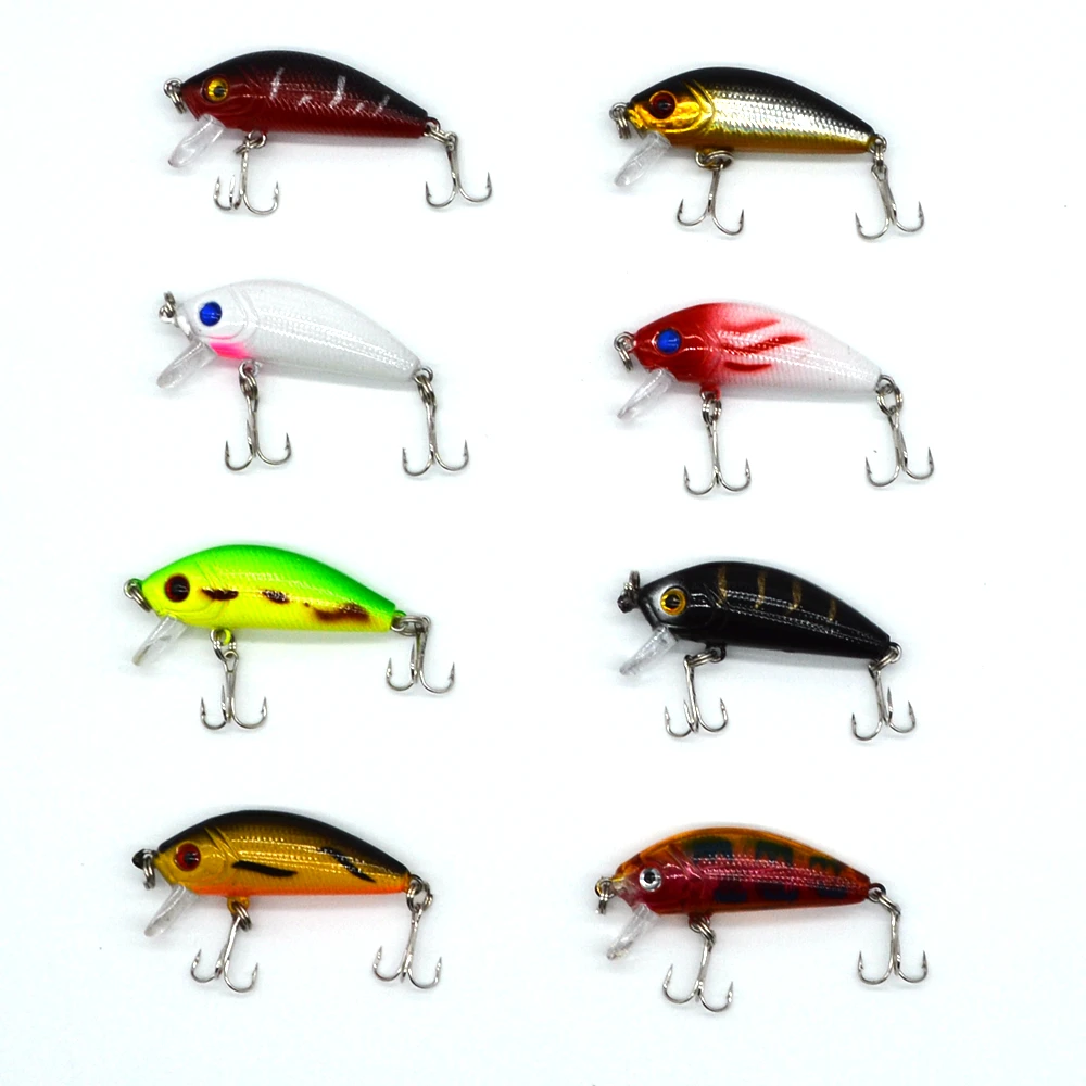 2pcs/lot 5cm/3.6g  minnow sea fishing tackle fishing lure fishing kit hard bait jig wobbler rubbler lure fishery feeder