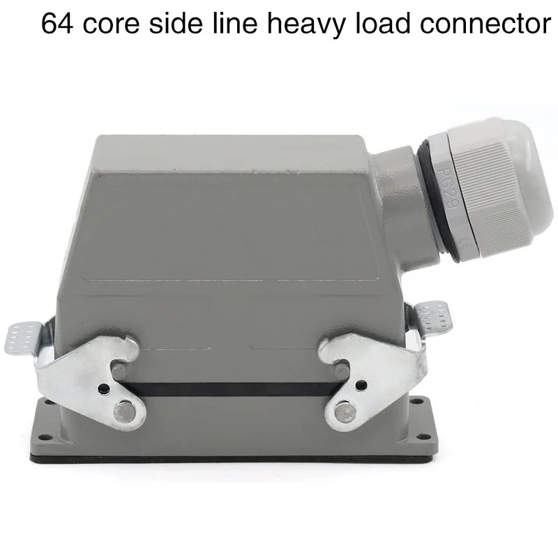 Imagem -04 - Conector Retangular Heavy Duty Tomada de Aviação Industrial Crimp o Pin de Conexão 64 Core Hdc-hdd0641 250v 10a