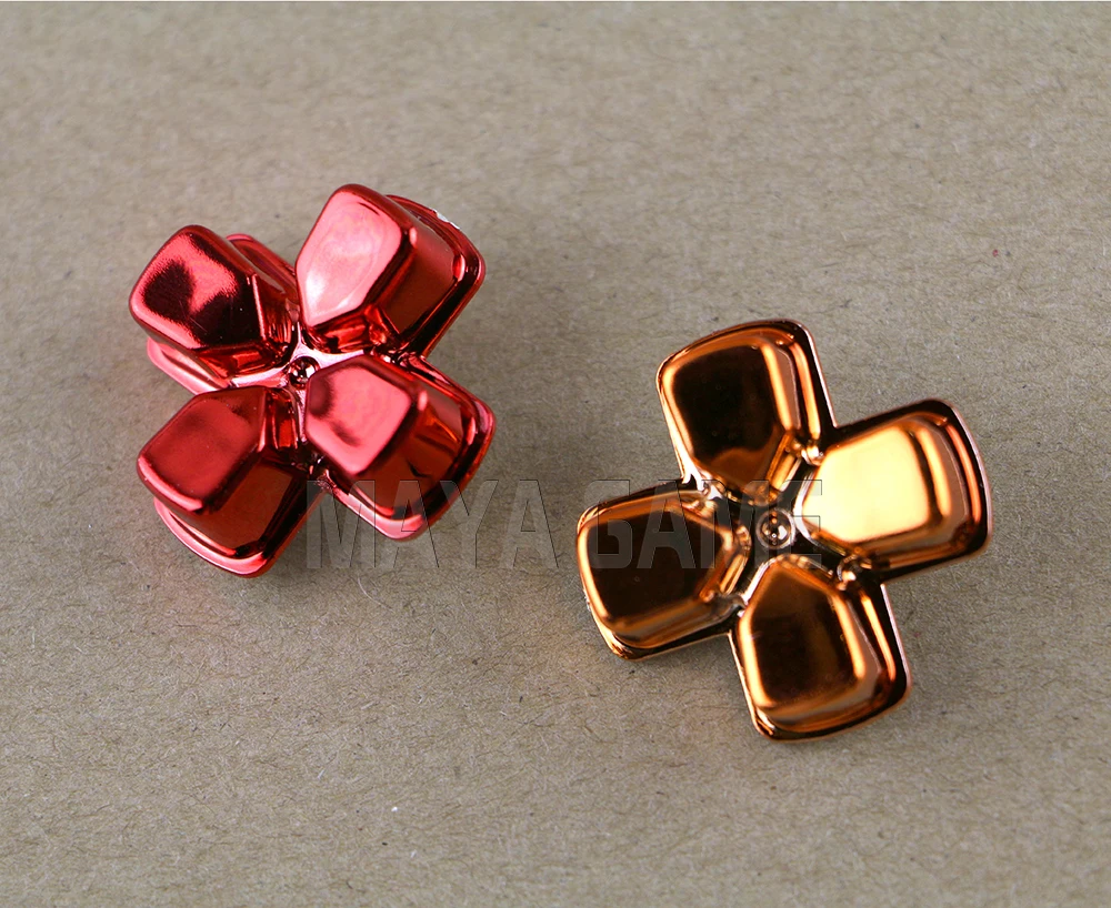 Manette sans fil pour PS4 Playstations 4, boutons croisés chromés, 2 pièces