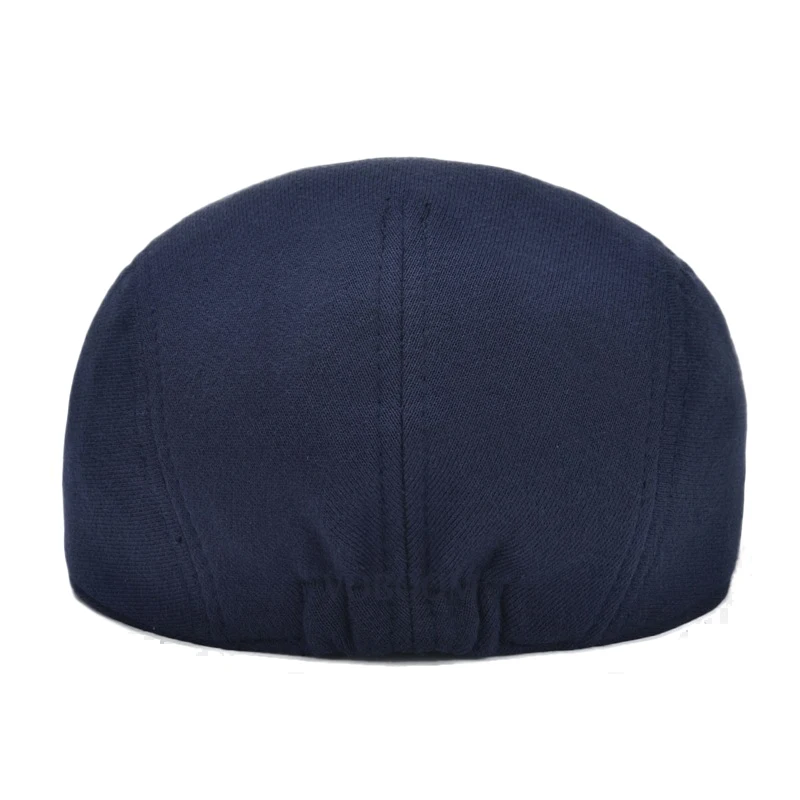 Cotton Men Navy Blue Women Soft Beret Flat Cap Driver Retro Vintage Soft Casual Baker Newsboy Caps Cabbie Hat 312