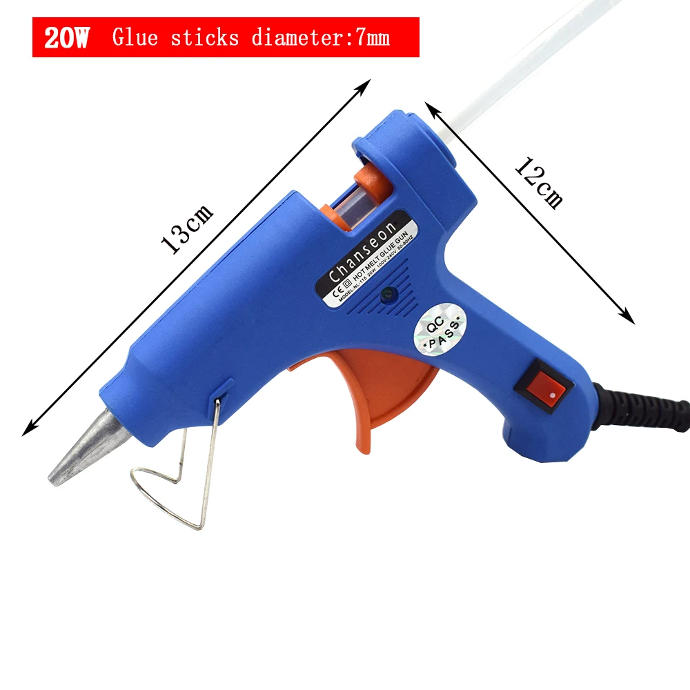 Chanseon 20W 40W 60-100W EU Hot Melt Glue Gun DIY Thermo Electric Silicone Adhesive Gun Heat Temperature Tool  Glue Stick