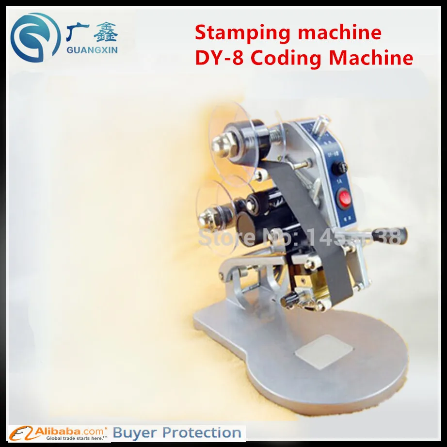 

Free Shipping Hot Code Printer Dy-8 (Manual) expiry date coding printer usage on labels paper and bags