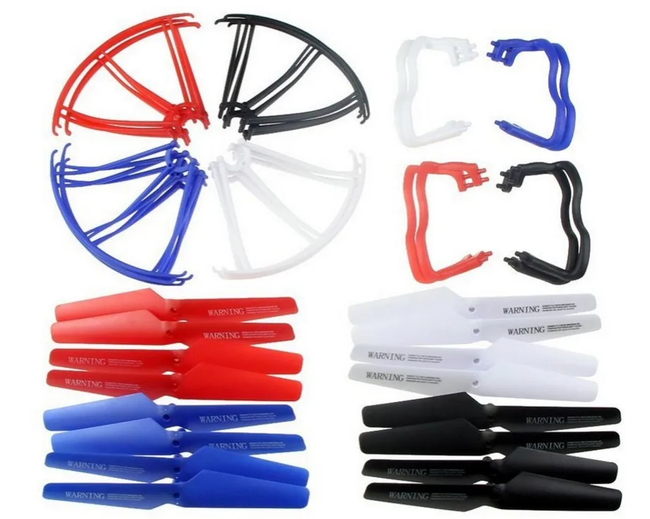 

SYMA X5C parts 1set Propeller Blades 4pcs +1set Propeller Guard Protectors Frame 4pcs +1set landing skid 2pcs