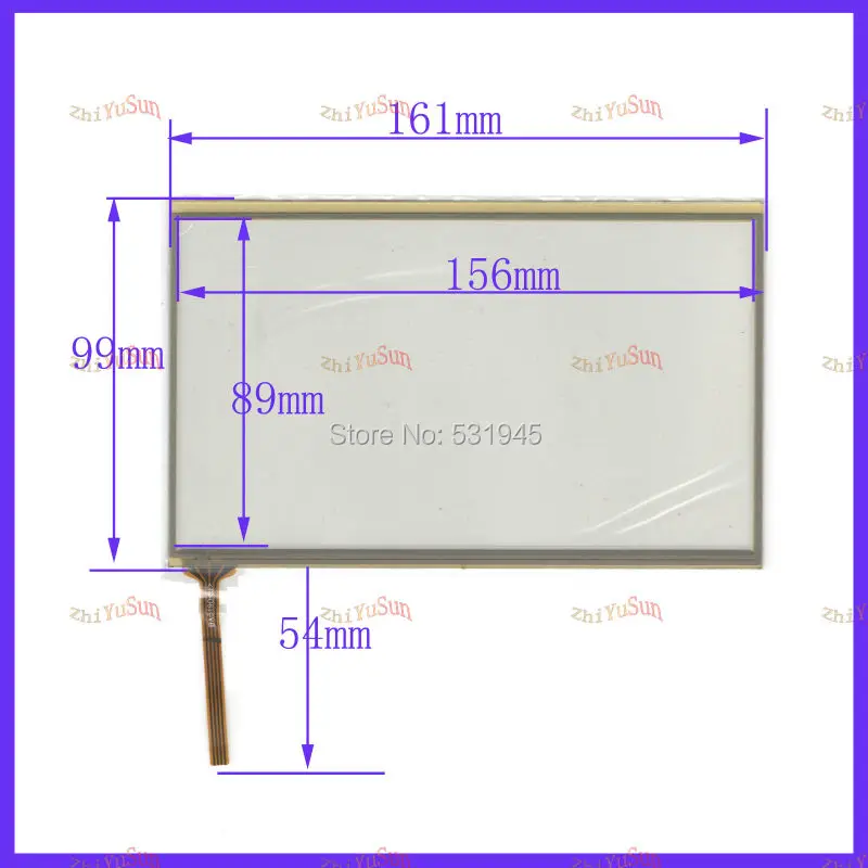 ZhiYuSun New7 inch TOUCH Screen panels 161mm*99mm for GPS or commercial use post 161*99 on AT070TN90 display BA319D