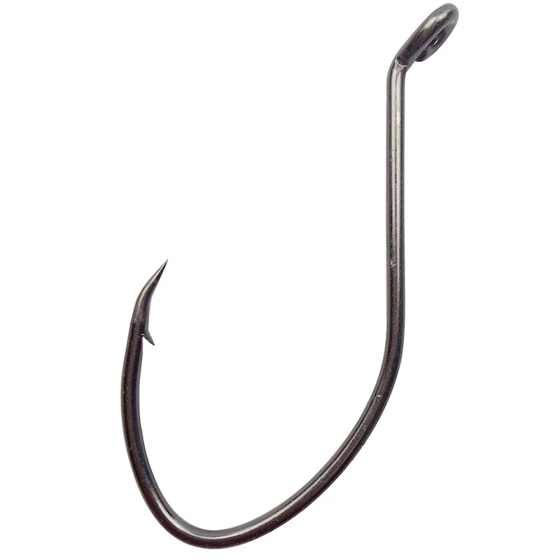 200pcs 8832 High Carbon Steel Fishing Hooks Black Wide Gap Catfish Bait Fishhooks Size 1 4 6 8 10 1/0 2/0 4/0