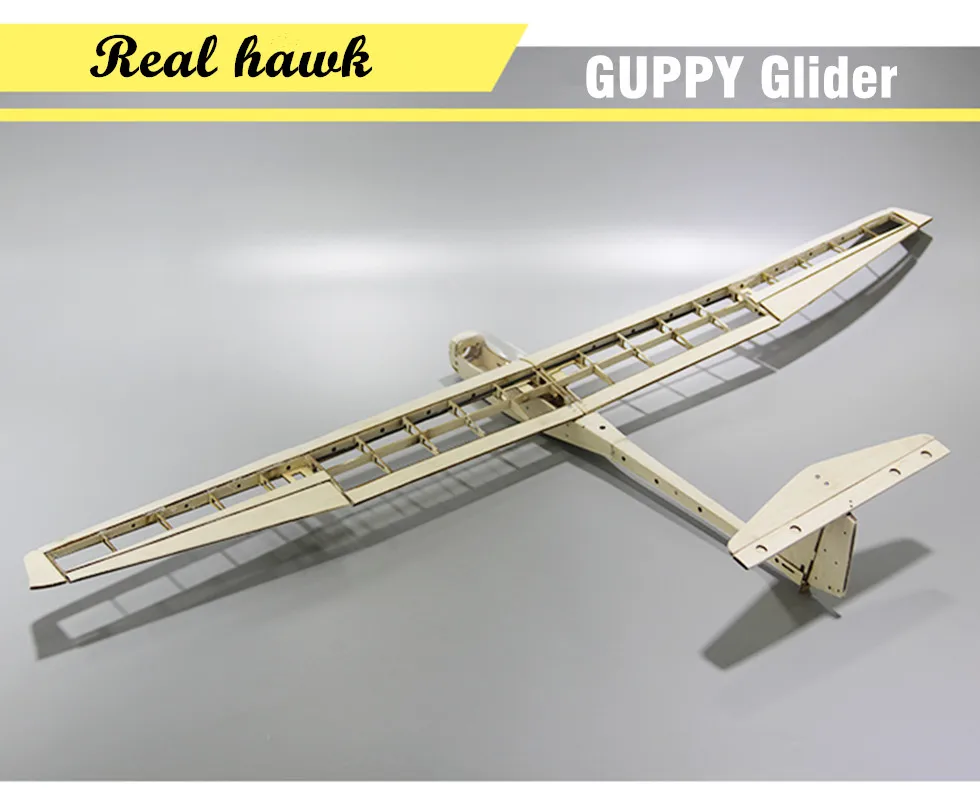 RC AirPlanes Laser Cut Balsa Wood Airplane Kit Wingspan 1040mm GUPPY Glider Frame without Cover Model Building Kit