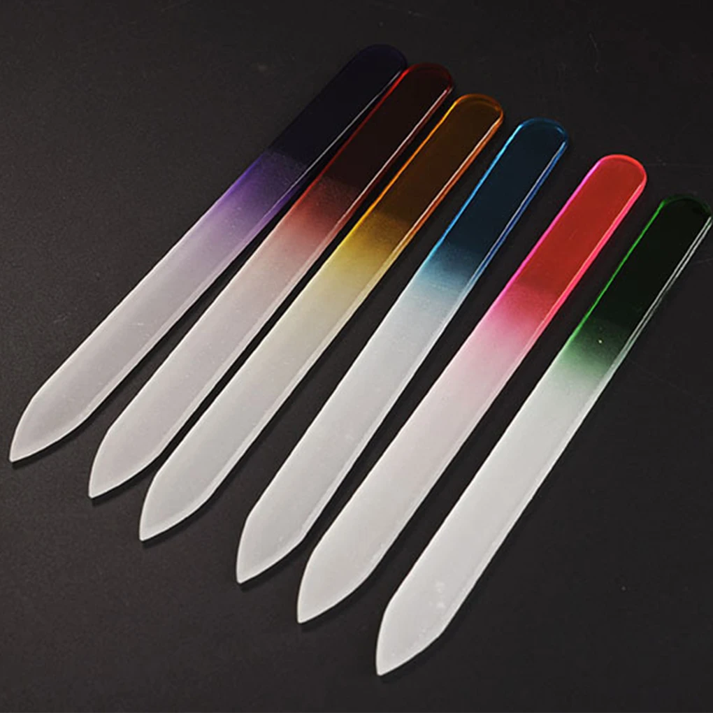 6pcs High Quality Nail File Crystal Polishing File Glass Nail Art Manicure File Women Girl Professional Polishing Tools 14/9CM