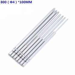 7Pcs/set 800 4mm Round Shank Magnetic Phillips Electric Screwdriver Bit Set Hand Tools Cross Screw driver PH0 PH1 PH2 100mm long