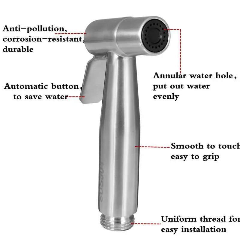 Wasourlf Toilet Hand Sprayer Bidet Stainless Steel Shower Hose Distributor Bathroom Accessories Toilet fittings Rest Room parts image 2