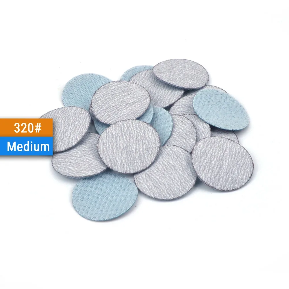50 sztuk 1 Cal (25mm) z tlenku aluminium Hook & Loop okrągły papier ścierny białe, suche tarcze szlifierskie do narzędzi Dremel akcesoria do polerowania