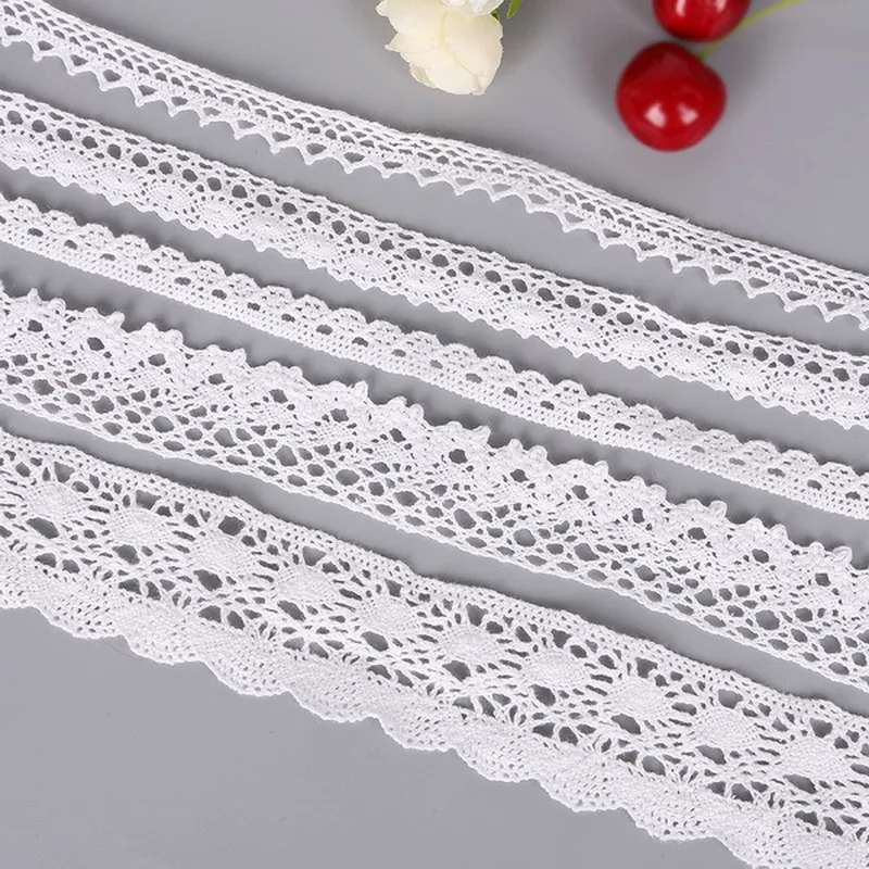 5 yard Promotion White Crochet Knitting Cotton Lace Good quality cotton lace For Apparel Sewing Scrapbooking Craft Accessories