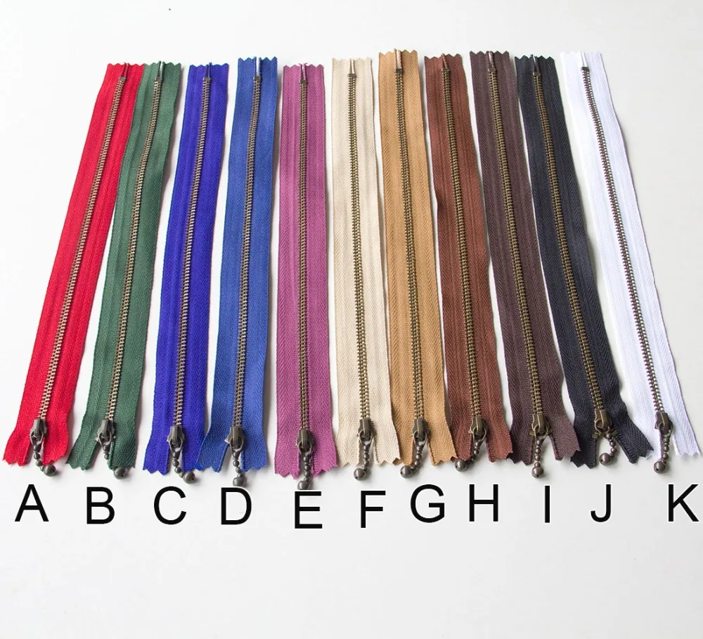 1 قطعة YKK 3 #   سحاب معدني برونزي نهاية قريبة غير قفل DIY حقيبة محفظة سحابات خليط الملحقات #3