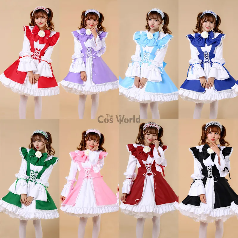 Lolita Princesse Tablier De Barrage À Manches sulf, Robe De Demoiselle D'ints, Tenues Meidofuku Uniforme Anime Cosplay Costume S-XXL