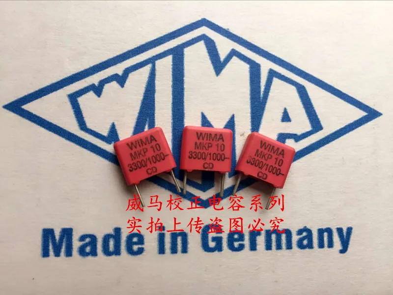 

2020 hot sale 10pcs/20pcs Germany WIMA MKP10 1000V 3300PF 0.0033UF 1000V 332 P: 7.5m Audio capacitor free shipping