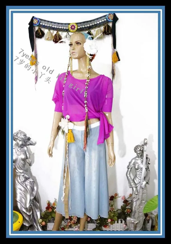 Transparent Thin Belly Dance Bat Sleeve Top CUF08