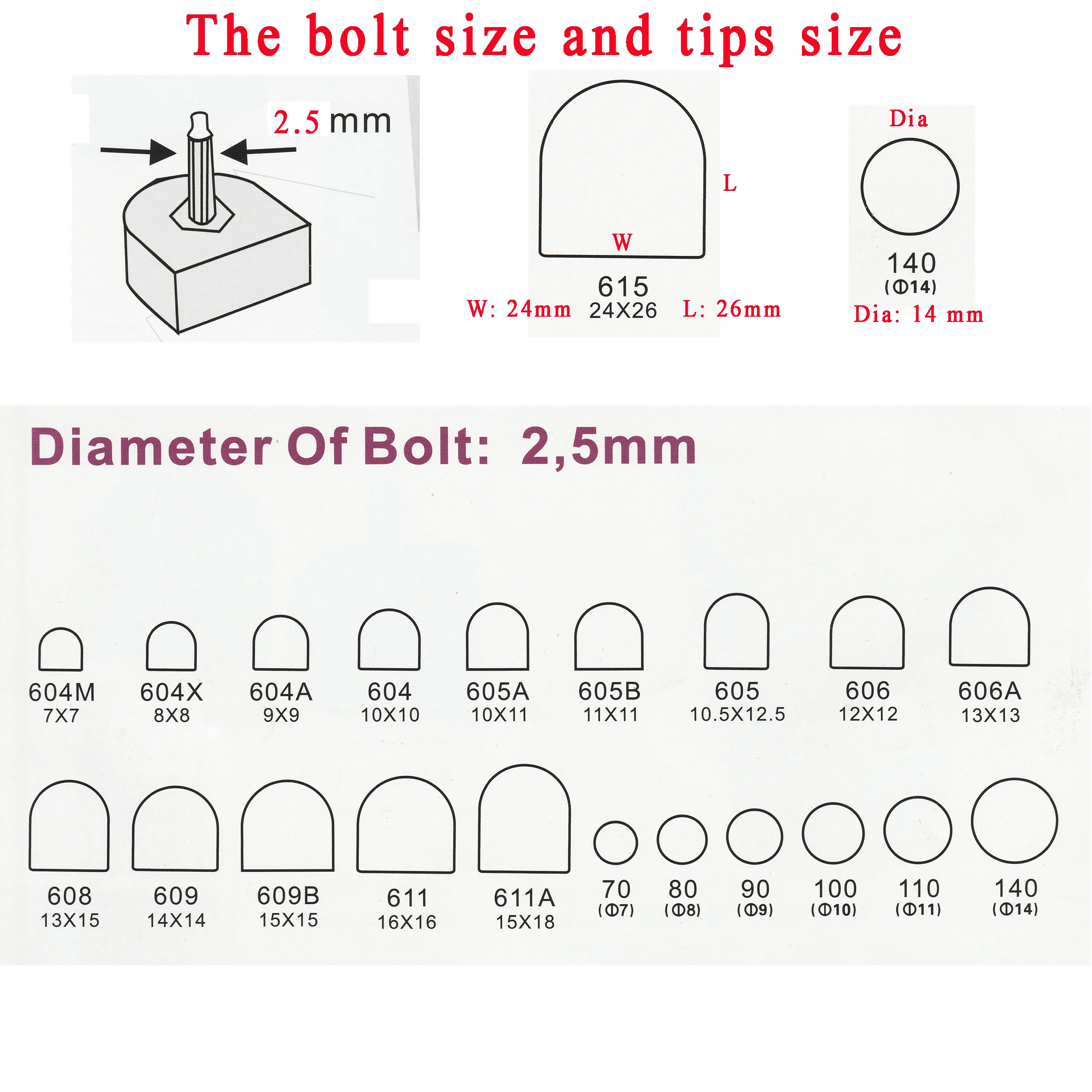 

10pairs /lot Women's High Heel Tips nail dia is 2.5mm Replacement Heel Stoppers Protector Lady Stiletto Shoe Heels Repair Tips