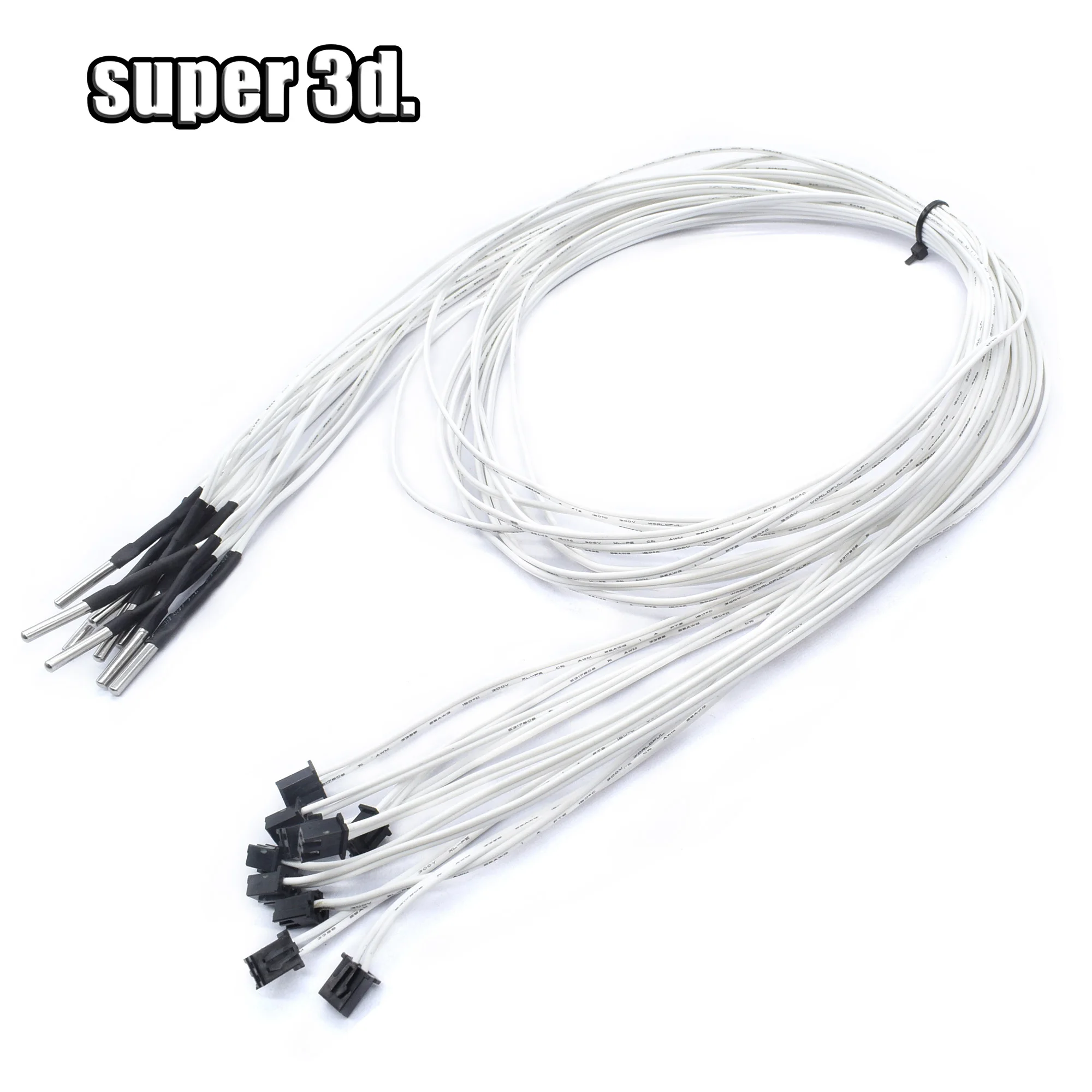 Termistor NTC100K para impresora 3D, longitud de Cable de 100cm/200cm, novedad, 1 unidad