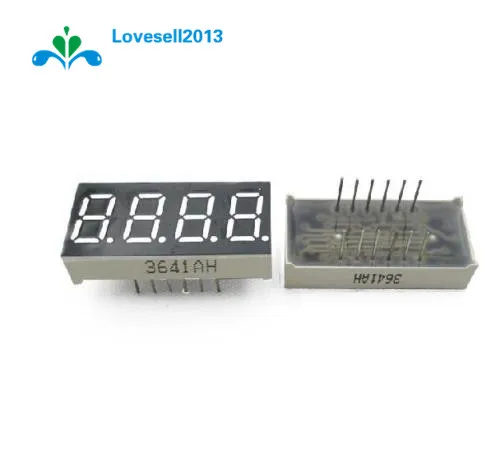 2PCS 0.36 inch 4 digit led display 7 seg segment Common cathode Red GOOD QUALITY