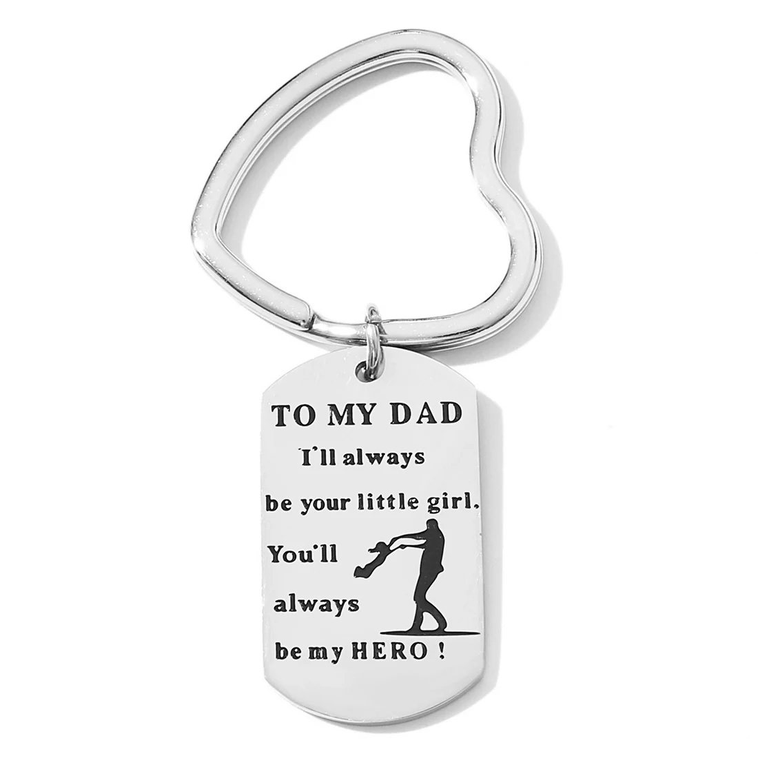 Mesinya 316L S.steel Inspirational quotes Keychain Key Ring-3 styles