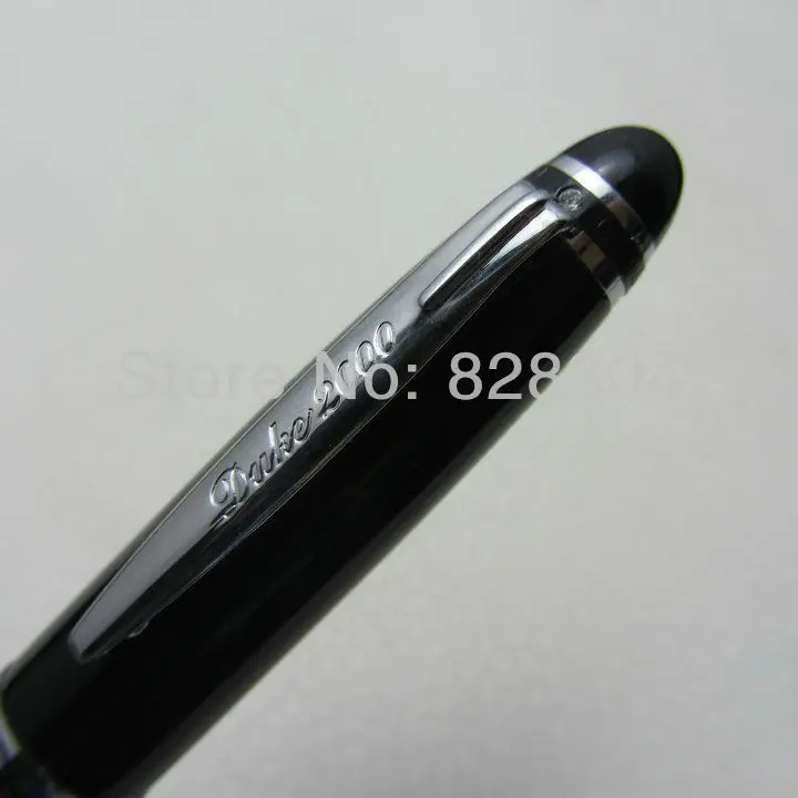 Duke upscale atmosphere, black and silver M nib fountain pen  gift pen shipping, perfect touch