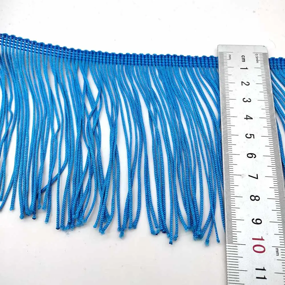 New 10cm Wide Lace Fringe Trim Tassel Fringe Trimming For Latin Dress Stage Clothes Accessories Lace Ribbon Tassel