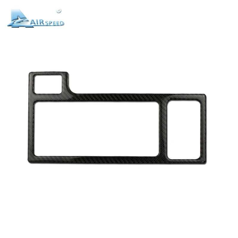 Real Soft Carbon Fiber for Subaru XV 2013 2014 2015 2016 Central Control Water Cup Holder Cover Frame Accessories Interior Trim