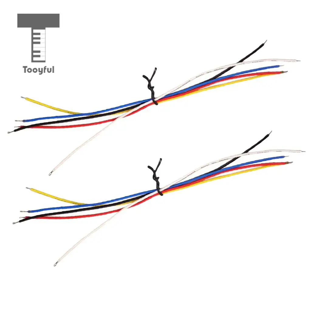 Tooyful 10Pcs 19cm Colorful Inner Circuit System Connecting Wire Cable Circuit Line Electric Guitar Bass Parts Guitarist Tools