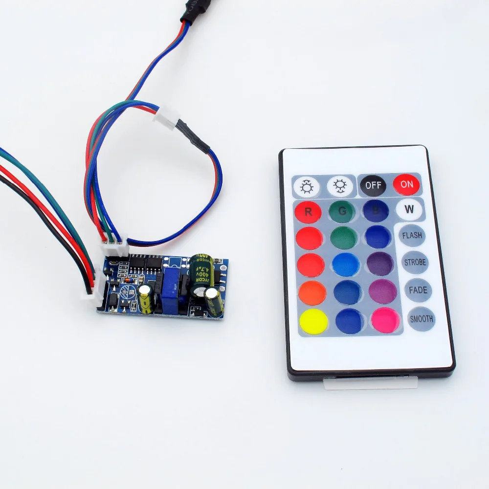 Jiaderui Common anode 10W RGB LED Driver for 10W RGB LED Chip COB SMD LED Beads Stage Light 24 Key IR Remote