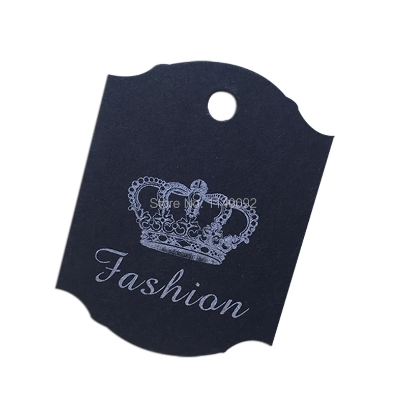 

custom cute jewelry tags/clothing retro kraft paper hang tag/garment printed tags/clothing label printing/black cardboard tags