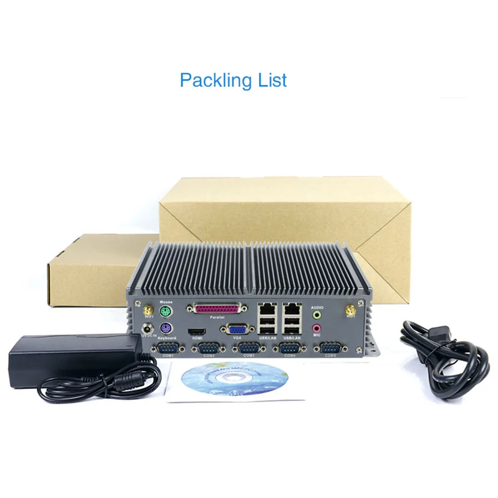 Yanling Low power mini itx computer intel celeron J1900 QUAD core dual lan barebone-tablet-pc fanless industrie pc mit parallel port