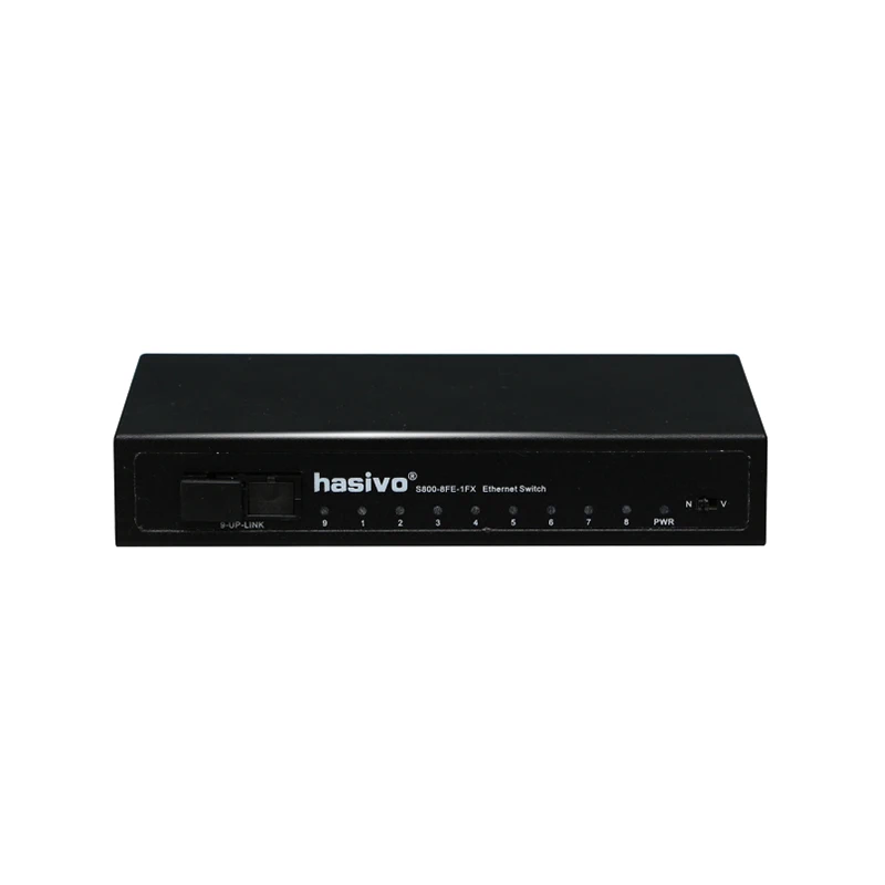 10/100 M Fast Ethernet switch Ethernet Fiber Optische Media Converter Single Mode 8 * RJ45 UTP en 1 * SC fiber Poort