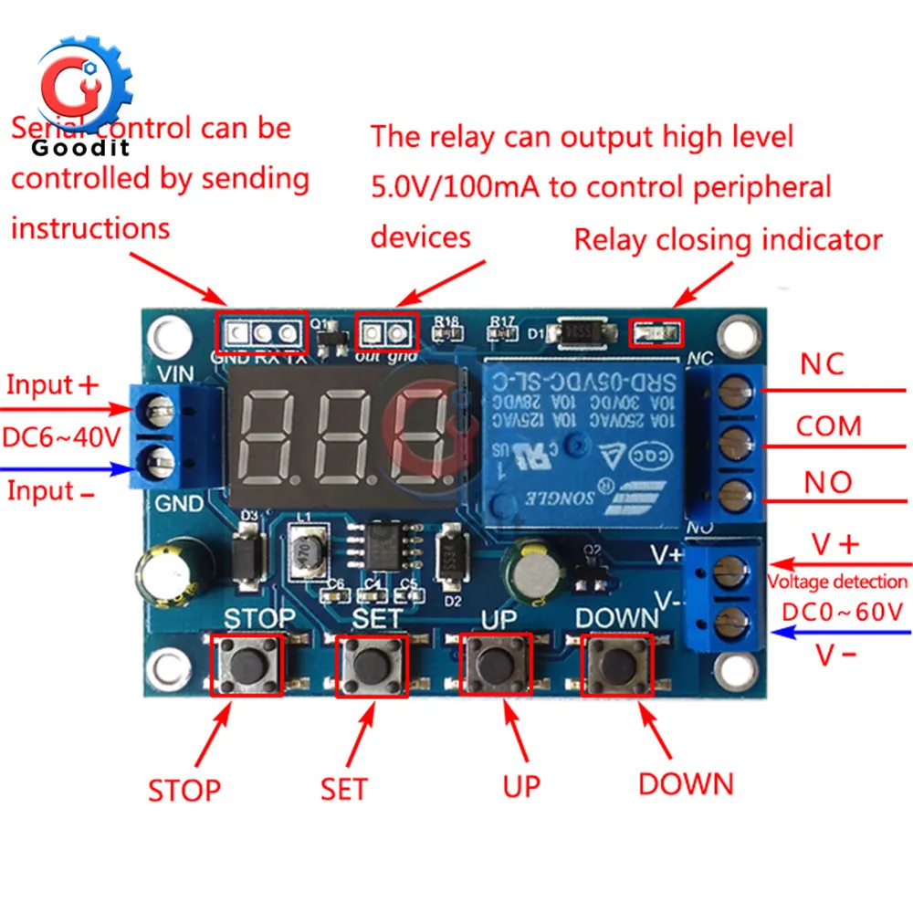 18650 Lithium Battery Charger Board with Over Charge Discharge Protection 6-40V Integrated Circuits Board Module