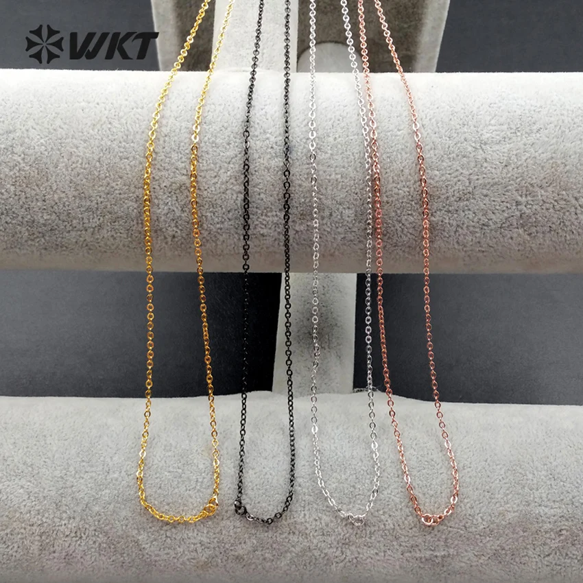 WT-N1046 WKT Raw Brass Chain Necklace Multi Color party gift Women Jewelry trend Fashion Simple high quality