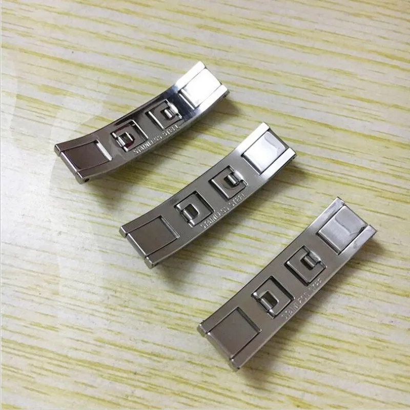 304 Metal Watch Band Buckle 4mm 5mm 6mm Watchband Strap Silver Black Stainless Steel Clasp Butterfly Button Accessories