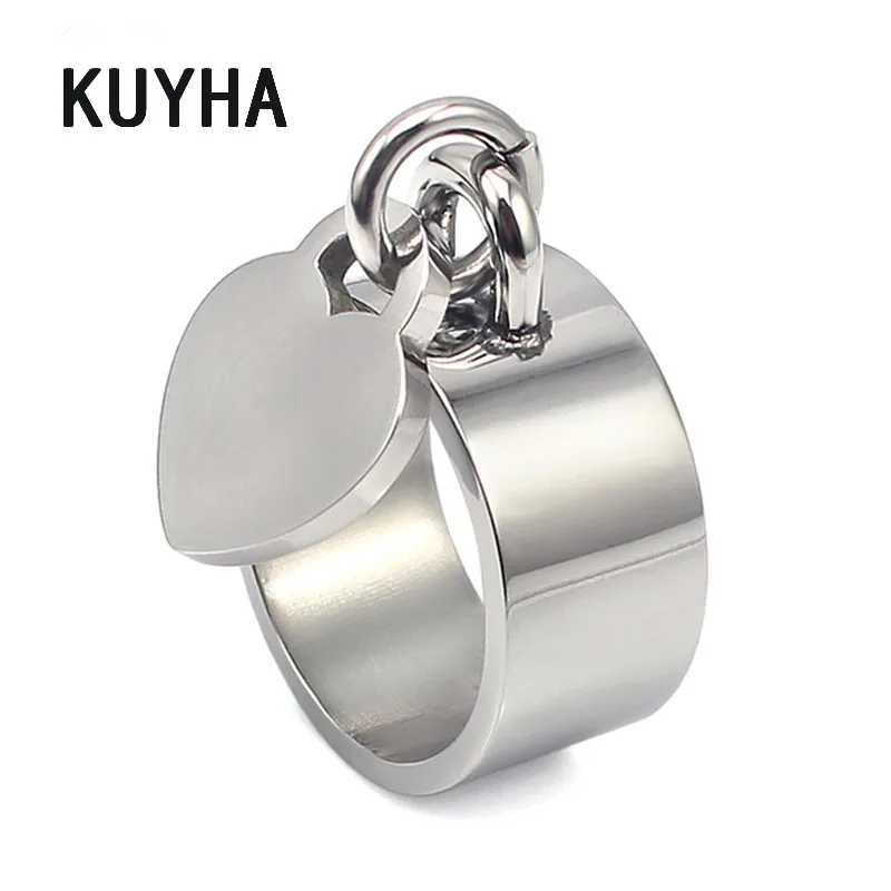 Wedding Party Lover Rings Silver Color Famous Jewelry for Women Bijoux Couple Stainless Steel Anillos Bague Femme