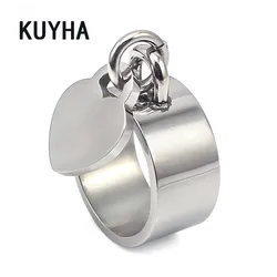 Wedding Party Lover Rings Silver Color Famous Jewelry for Women Bijoux Couple Stainless Steel Anillos Bague Femme