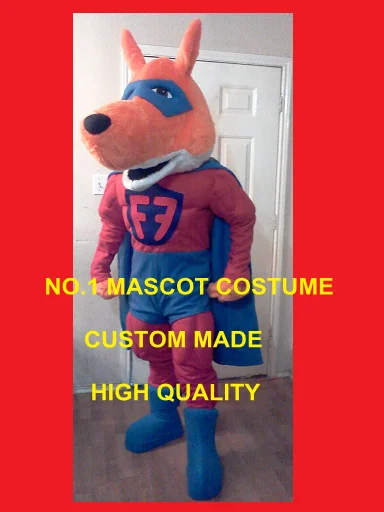 superhero fox Mascot Costume High Quality Custom Superhero series theme red fox mascotte fancy dress for carnival parties 1728