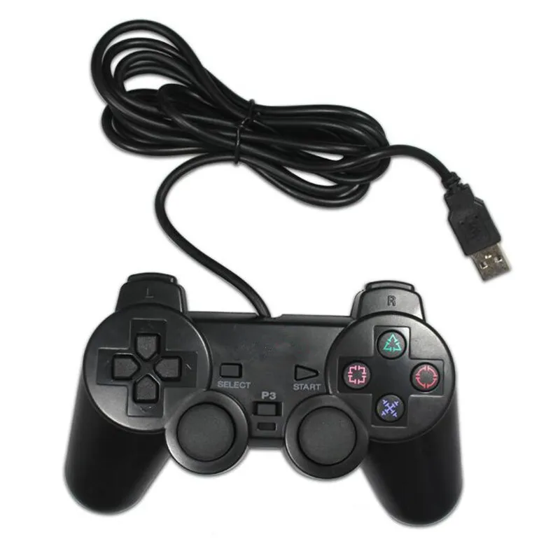 جديد ملون السلكية USB 2.0 غمبد جويستيك Joypad أذرع التحكم في ألعاب الفيديو لسوني بلاي ستيشن 3 PS3 الكمبيوتر المحمول التوت بي 3