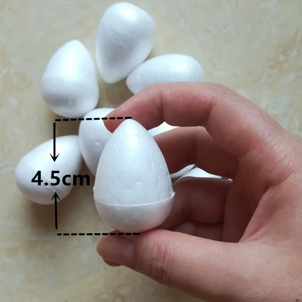 Height 4.5cm/1.771in 20pcs Water Drop Creative Modeling Shaped buds White Polystyrene Styrofoam Foam Model Rose Bud 45mm