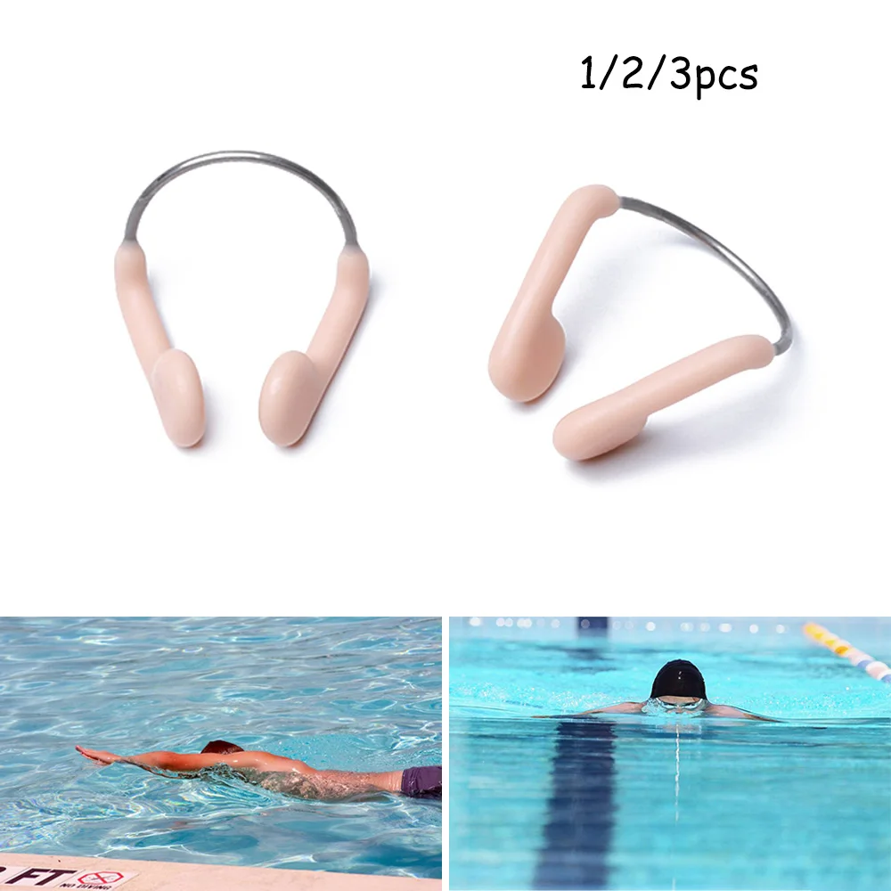 Durable No-skid Soft Silicone Skin Color Nose Clip Adjustable Steel Wire Nose Clips Swimming equipment Water Sports Accessory