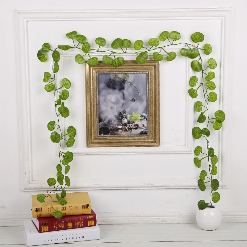 1.8M 3 Style Artificial Plants Green Lvy Leaves Artificial Grape Vine Fake Leaves Wedding Decoration DIY Garden Craft Flowers