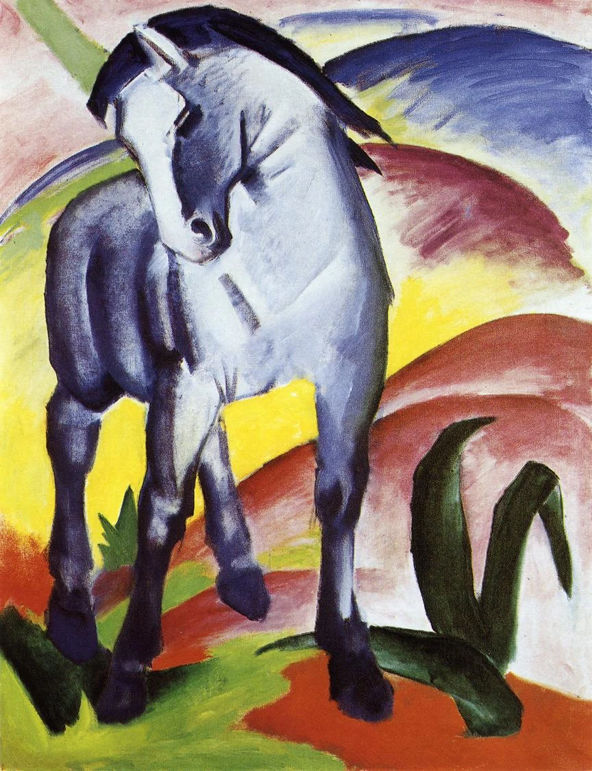 High quality Oil painting Canvas Reproductions Blue Horse I 1911  By Franz Marc  hand painted