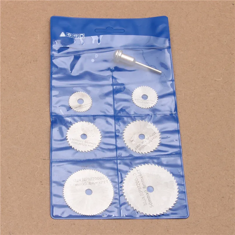 3 Loại Bộ 6 Cái 7PCS HSS Hình Tròn Lưỡi Cưa Cắt Dao Bằng Gỗ Bộ Gỗ Đĩa Cắt Mũi Khoan mandrel Cắt Cho Dụng Cụ Quay